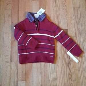 NWT Toddler Boy Tahari Sweater/Button up 24 Months